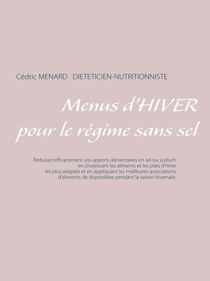 cover image of Menus d'hiver pour le régime sans sel